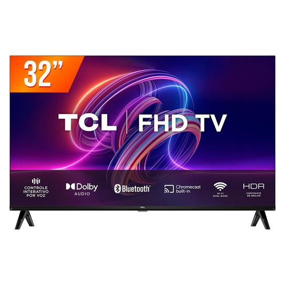 Imagem de Smart TV Android LED 32" Full HD TCL 32S5400AF Google Assistant HDR10 2 HDMI 1 USB Wi-Fi Bluetooth