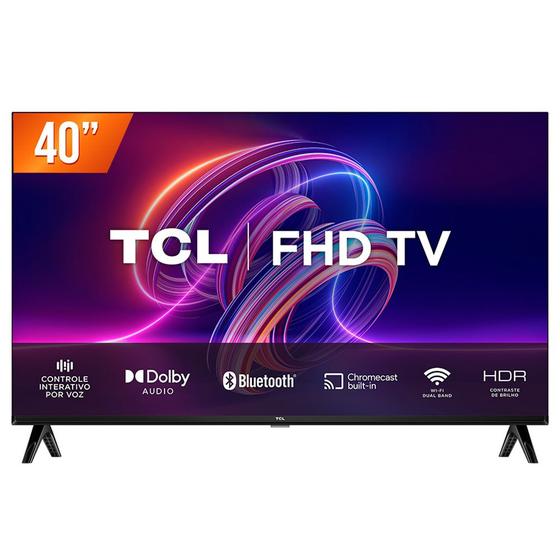 Imagem de Smart TV Android LED 40 Full HD TCL 40S5400A Google Assistant HDR10 2 HDMI 1 USB Wi-Fi Bluetooth