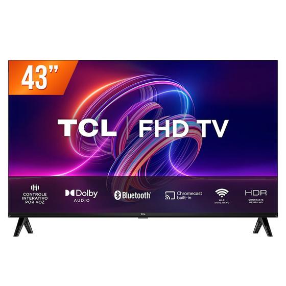 Imagem de Smart TV Android LED 43 Full HD TCL 43S5400A Google Assistant HDR10 2 HDMI 1 USB Wi-Fi Bluetooth