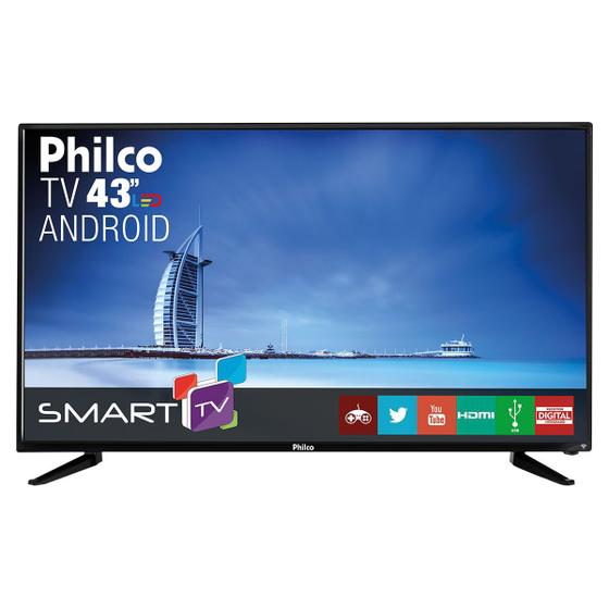 Imagem de Smart TV Android LED 43" Philco PH43N91DSGWA Conversor Digital Full HD com 2 Entradas HDMI e 2 Entradas USB Preta