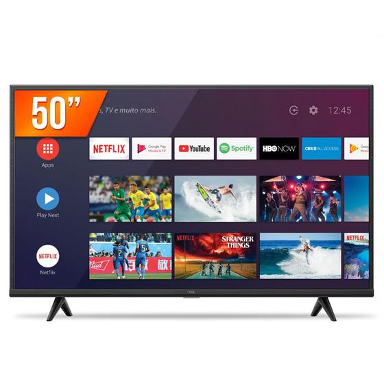 Imagem de Smart TV Android LED 50" 4K Ultra HD TCL 50P615 3 HDMI 2 USB Wi-Fi Bluetooth