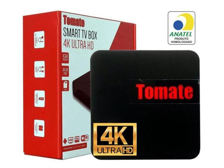 Imagem de Smart Tv Box Streaming Android Tv 4k Para Netflix, Youtube TOMATE HOMOLOGADO PELA ANATEL