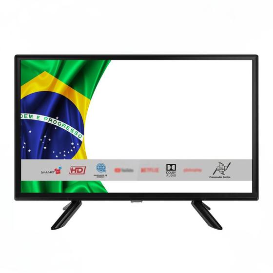 Imagem de Smart Tv Digital 24" Polegadas Usb Com Suporte Para Fixar 