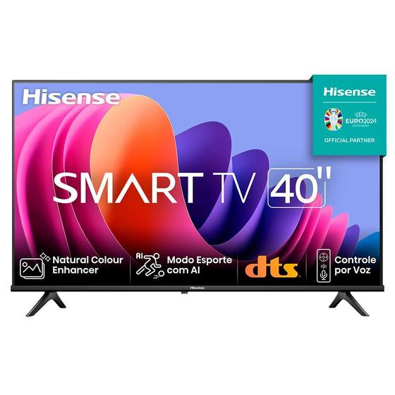 Imagem de Smart TV Hisense Full HD DLED 40" Polegadas 40A4N com Sleep Timer, Entrada HDMI e Wi-Fi