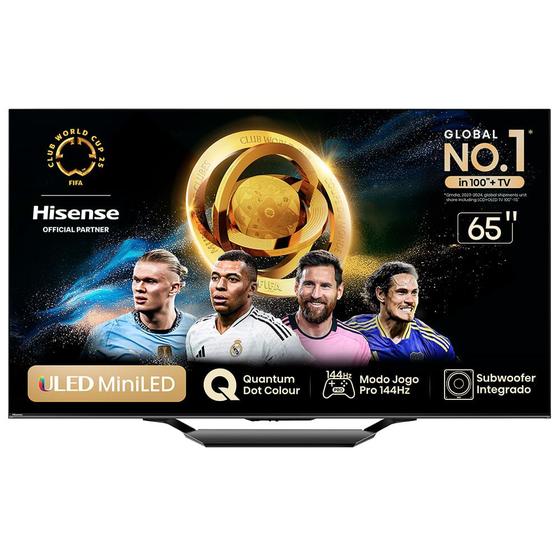 Menor preço em Smart TV Hisense Mini LED UHD 4K 65" Polegadas Frequência 144 Hz e Wi-Fi - 65U75LUA