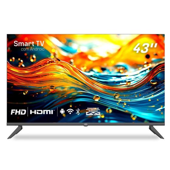Smart TV HQ 43" Full HD tela sem bordas Android 12 design Slim HQS43NKHM Menor preço em Smart TV HQ 43" Full HD tela sem bordas Android 12 design Slim HQS43NKHM