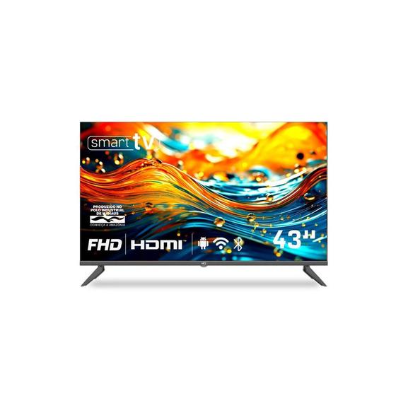 Smart TV HQ 43" Full HD Tela Sem bordas Sistema Android Design Slim HQS43NKHM Imagem de Smart TV HQ 43" Full HD Tela Sem bordas Sistema Android Design Slim HQS43NKHM