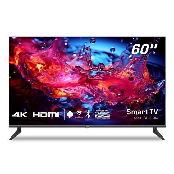 Smart TV HQ 60" UHD 4K, HDR Android 11, Design Slim, Processador Quad Core, Espelhamento de tela - HQSTV60NK Imagem de Smart TV HQ 60" UHD 4K, HDR Android 11, Design Slim, Processador Quad Core, Espelhamento de tela - HQSTV60NK