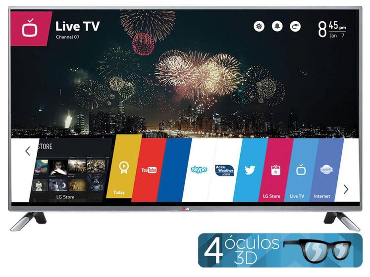 Smart TV LED 3D 50” LG 50LB6500 Full HD 1080p - Conv. Integrado 3 HDMI 3 USB Wi-Fi 4 Óculos WebOS é boa?