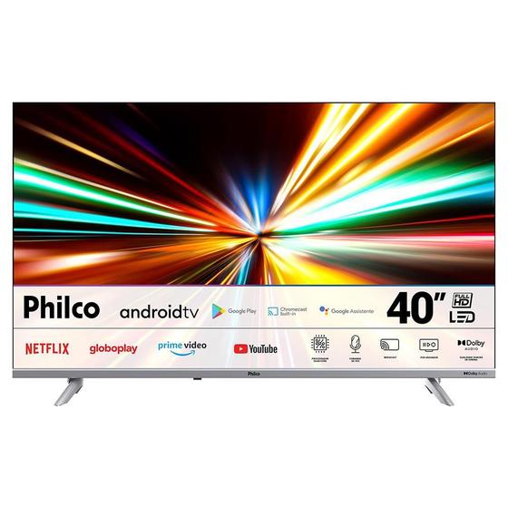 Imagem de Smart TV LED 40" HDMI Android TV Philco PTV40E3AAGSSBLFF Preta