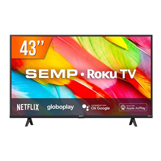 Imagem de Smart TV LED 43" Full HD Semp Roku R6500 3 HDMI 1 USB Wi-Fi Compatível com Google Assistant e Alexa