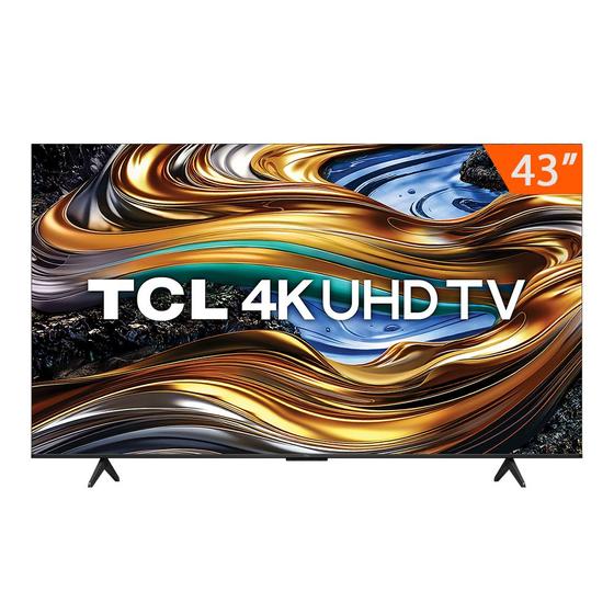Smart TV LED 43" Google TV Ultra HD 4K TCL 43P755 Comando de Voz HDR10+ 3 HDMI 1 USB Wi-Fi Bluetooth Menor preço em Smart TV LED 43" Google TV Ultra HD 4K TCL 43P755 Comando de Voz HDR10+ 3 HDMI 1 USB Wi-Fi Bluetooth