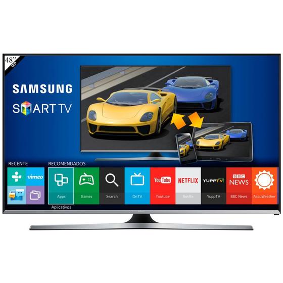 Imagem de Smart TV LED 48 Polegadas Samsung Full HD 3 HDMI 2 USB Wi-Fi 240Hz - UN48J5500AGXZD