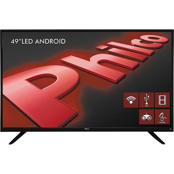 Imagem de Smart TV LED 49" Philco PH49F30DSGWA com Conversor Digital Full HD com 2 Entradas HDMI e 2 Entradas USB Preta