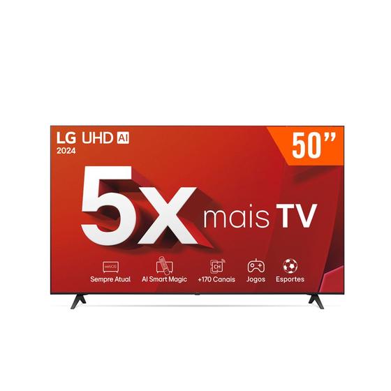 Smart TV LED 50" Ultra HD 4K LG 50UT8050PSA ThinQ AI Alexa HDR10 3 HDMI 2 USB Wi-Fi Bluetooth Menor preço em Smart TV LED 50" Ultra HD 4K LG 50UT8050PSA ThinQ AI Alexa HDR10 3 HDMI 2 USB Wi-Fi Bluetooth