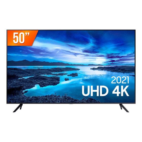 Smart TV LED 50" Ultra HD 4K Samsung 50AU7700 3 HDMI USB Processador Crystal 4K Imagem de Smart TV LED 50" Ultra HD 4K Samsung 50AU7700 3 HDMI USB Processador Crystal 4K