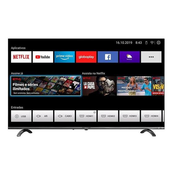 Imagem de Smart TV LED 55" Philco PTV55Q20SNBL 4K LCD com Wi-Fi, 2 USB, 2 HDMI, Netflix, 60 Hz