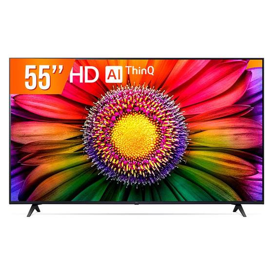 Imagem de Smart TV LED 55" Ultra HD 4K LG 55UR871C0SA ThinQ AI 3 HDMI 2 USB Wi-Fi Bluetooth HDR10