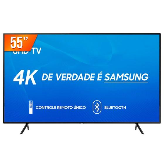 Imagem de Smart TV LED 55'' Ultra HD 4K Samsung RU7100 3 HDMI 2 USB Wi-Fi