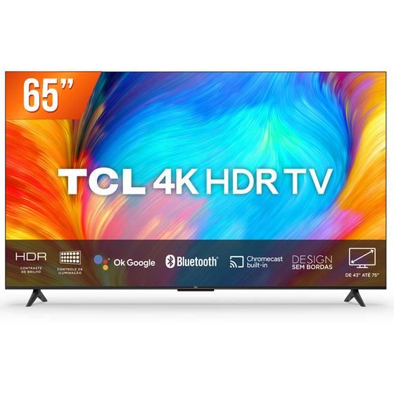 Smart TV LED 65" Google TV Ultra HD 4K TCL 65P635 Comando de Voz HDR10 3 HDMI 1 USB Wi-Fi Bluetooth Menor preço em Smart TV LED 65" Google TV Ultra HD 4K TCL 65P635 Comando de Voz HDR10 3 HDMI 1 USB Wi-Fi Bluetooth