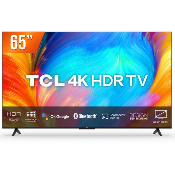 Imagem de Smart TV LED 65" Google TV Ultra HD 4K TCL 65P635 Comando de Voz HDR10 3 HDMI 1 USB Wi-Fi Bluetooth