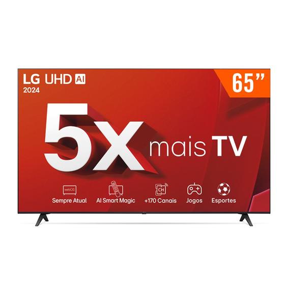 Smart TV LED 65" Ultra HD 4K LG 65UT8050PSA ThinQ AI Alexa HDR10 3 HDMI 2 USB Wi-Fi Bluetooth Menor preço em Smart TV LED 65" Ultra HD 4K LG 65UT8050PSA ThinQ AI Alexa HDR10 3 HDMI 2 USB Wi-Fi Bluetooth