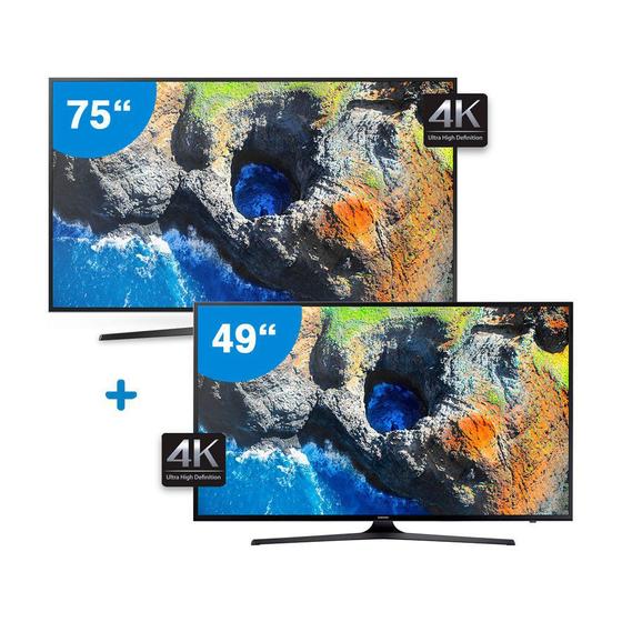 Imagem de Smart TV LED 75 UN75MU6100 Smart TV LED 49 UN49MU6100 UHD 4K Samsung