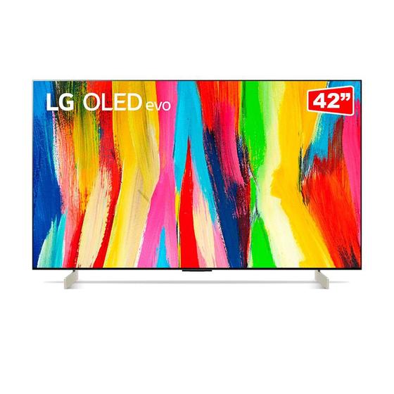 Smart TV LG 42 4K OLED42C2 Evo 120Hz Nvidia GE FORCE NOW G-Sync FreeSync 4x HDMI 2.1 ThinQ Menor preço em Smart TV LG 42 4K OLED42C2 Evo 120Hz Nvidia GE FORCE NOW G-Sync FreeSync 4x HDMI 2.1 ThinQ