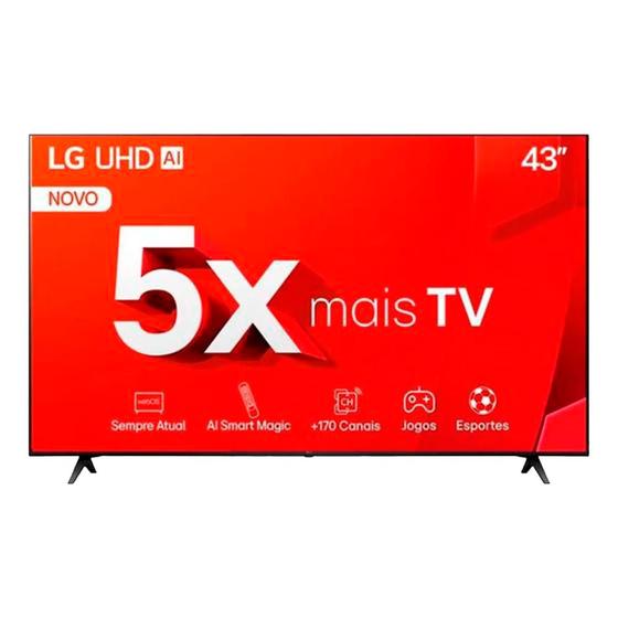 Smart Tv LG 43" pol LED 4K UHD Smart Pro Thinq AI - 43TU801C0SA.AWZ Imagem de Smart Tv LG 43" pol LED 4K UHD Smart Pro Thinq AI - 43TU801C0SA.AWZ