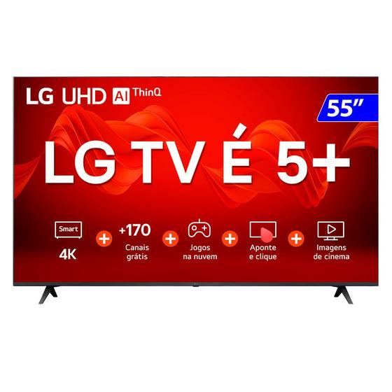 Imagem de Smart TV LG 55 Polegadas LED 4K UHD Wi-Fi webOS 23 55UR8750PSA