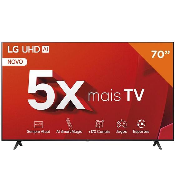 Imagem de Smart TV LG 70 Polegadas, 4K UHD, LED, UT8050PSA