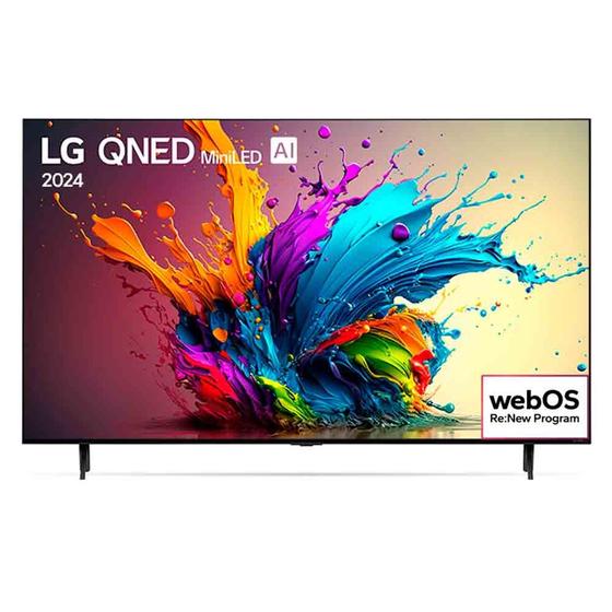 Smart TV LG QNED MiniLED 65" Polegadas 65QNED90T, Processador α8 AI, Quantum Dot, webOS 24 e Wi-Fi Imagem de Smart TV LG QNED MiniLED 65" Polegadas 65QNED90T, Processador α8 AI, Quantum Dot, webOS 24 e Wi-Fi