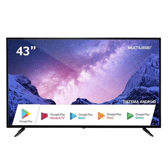 Smart TV Multilaser FULL HD LED 43" - TL046 Menor preço em Smart TV Multilaser FULL HD LED 43" - TL046
