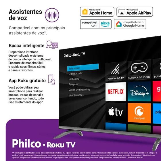 Smart Tv Philco 32" HD LED ROKU TV Alexa P32CRB Bivolt