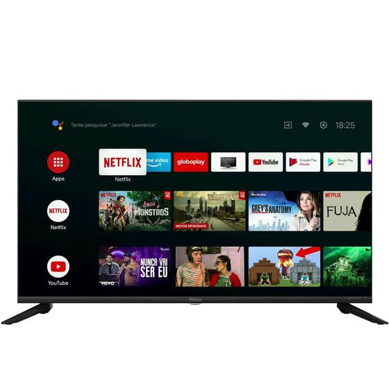 Smart TV Philco 40 Android TV FullHD HDR Led PTV40E30AGSF Imagem de Smart TV Philco 40 Android TV FullHD HDR Led PTV40E30AGSF