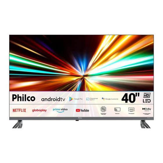 Smart Tv Philco 40'' P40saa Led Android 11 Hdr10 Dolby Audio Imagem de Smart Tv Philco 40'' P40saa Led Android 11 Hdr10 Dolby Audio