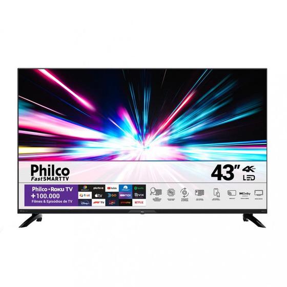 Smart TV Philco 43 Polegadas 4K UHD PTV43G7ER2CPBL Menor preço em Smart TV Philco 43 Polegadas 4K UHD PTV43G7ER2CPBL