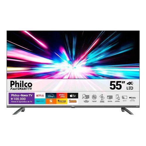 Smart TV Philco 55 Polegadas PTV55G3ERSGB 4K UHD LED HDR10 ROKU TV Imagem de Smart TV Philco 55 Polegadas PTV55G3ERSGB 4K UHD LED HDR10 ROKU TV