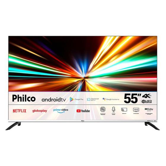 Imagem de Smart TV Philco 55'' PTV55M8GAGCMBL Android TV 4K QLED HDR