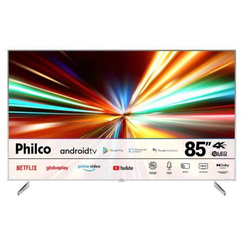 Imagem de Smart TV Philco 85 Polegadas PTV85F8TAGCM 4K UHD QLED Dolby Audio Android TV