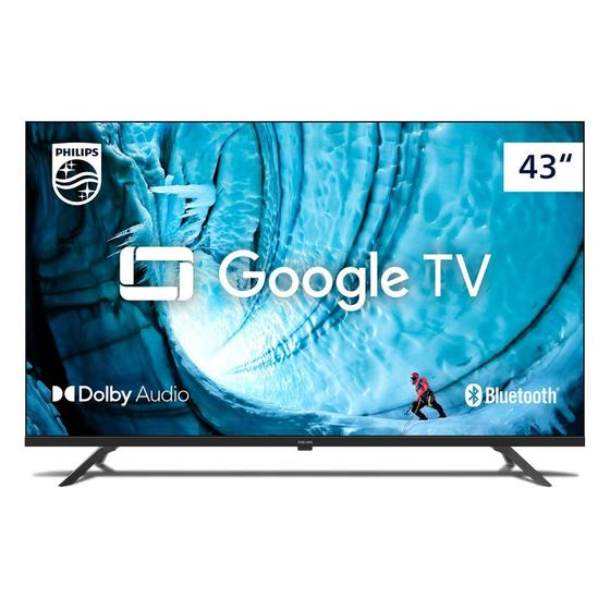 Smart TV Philips 43 Full HD Google TV Comando de Voz HDR HDMI Bluetooth