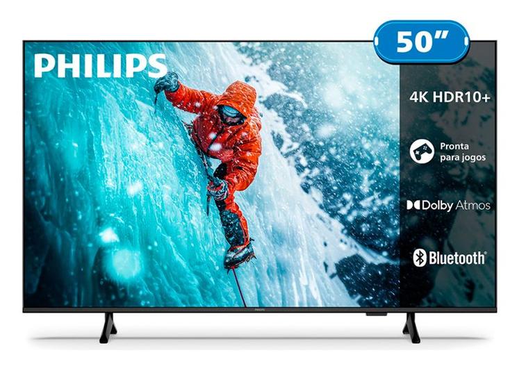 Smart Tv Philips 50" 4K LED UHD HDR10+ Comando de Voz 50PUG7300 Bivolt