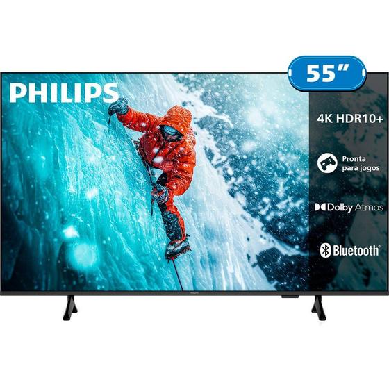 Smart TV Philips 55, 4K UHD, Titan OS, DLED - 55PUG7300/78