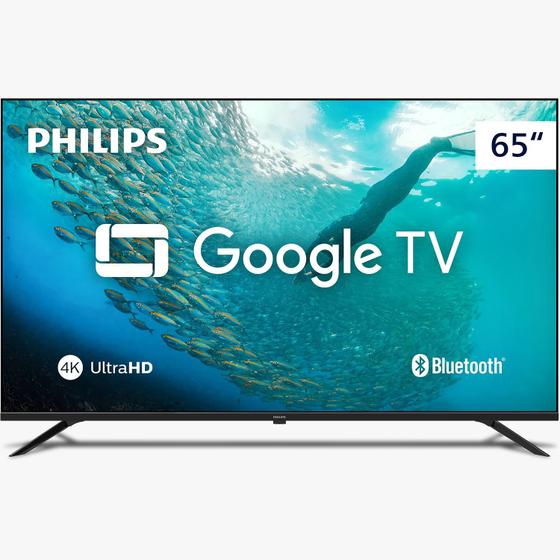 Smart TV Philips 65 polegadas 65PUG7019 LED 4K Ultra HD com GTV HDR10+ Dolby Digital