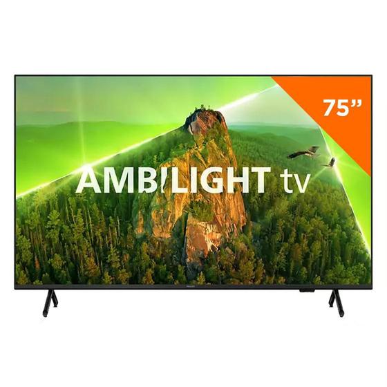 Imagem de Smart TV Philips 75 polegadas 4K com Ambilight UHD, LED, PUG7908/78