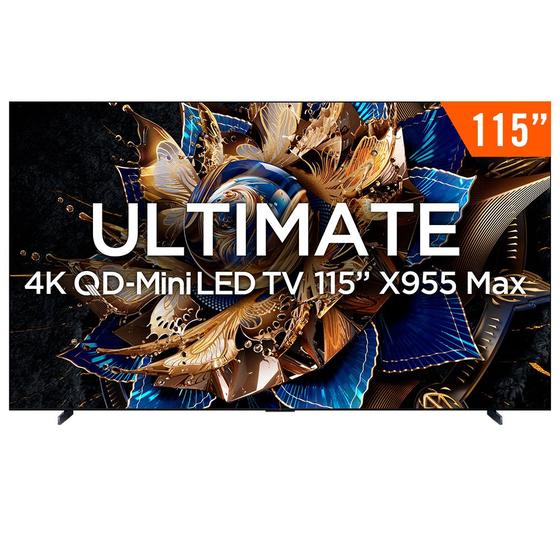 Imagem de Smart TV QD Mini LED 115 Ultimate 4K UHD TCL X955 Max Comando de Voz HDR10 120Hz HDMI 2.1 VRR