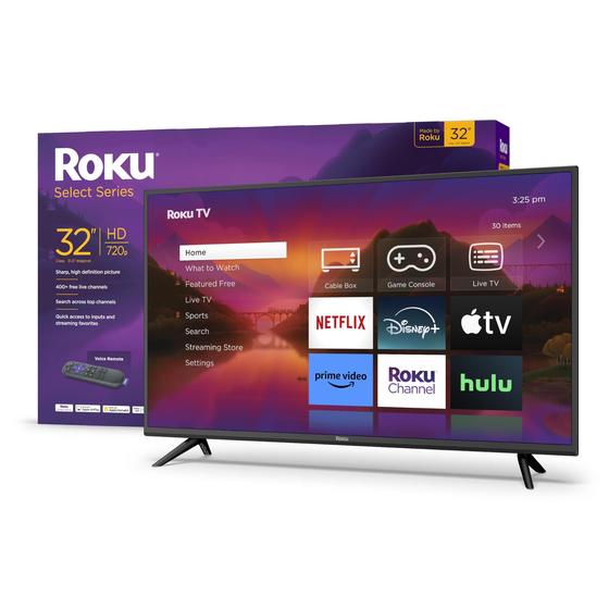 Imagem de Smart TV Roku Select Series de 32 polegadas 720p HD com controle remoto de voz