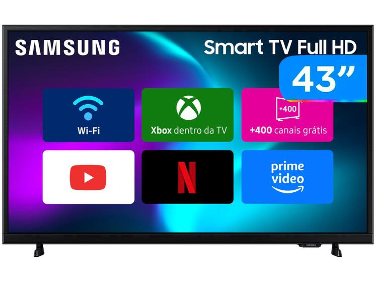Smart TV Samsung 43F6000F 43" FHD (1,920x1,080) Hyper Real Tizen Smart TV Imagem de Smart TV Samsung 43F6000F 43" FHD (1,920x1,080) Hyper Real Tizen Smart TV