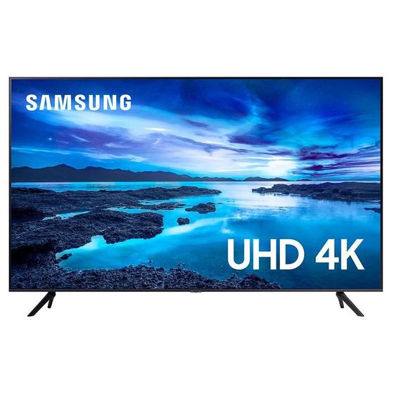 Imagem de Smart TV Samsung 50 Polegadas UHD 4K, 3 HDMI, 1 USB, Processador Crystal 4K, Tela sem limites, Visual Livre de Cabos, Alexa - UN50AU7700GXZD