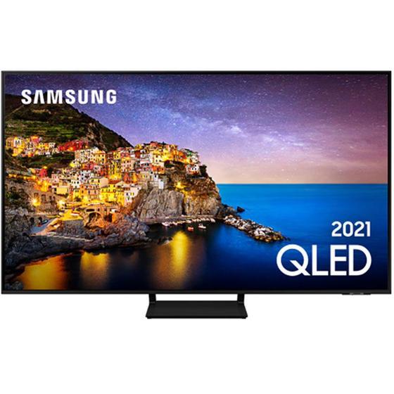 Imagem de Smart TV Samsung 55" QLED 4K QN55Q70AAGXZD Modo Game Processador IA Som em Movimento Virtual Tela sem limites